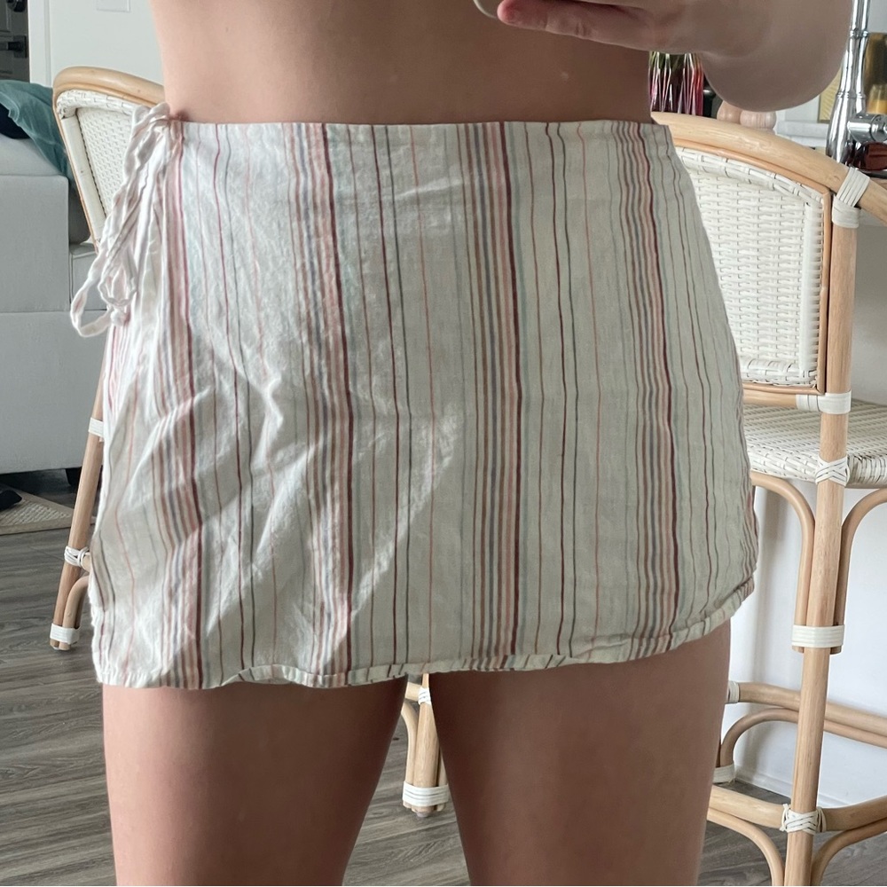 PACSun skort with stripes and tie